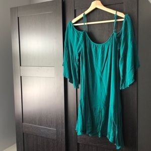 Rich green shift dress